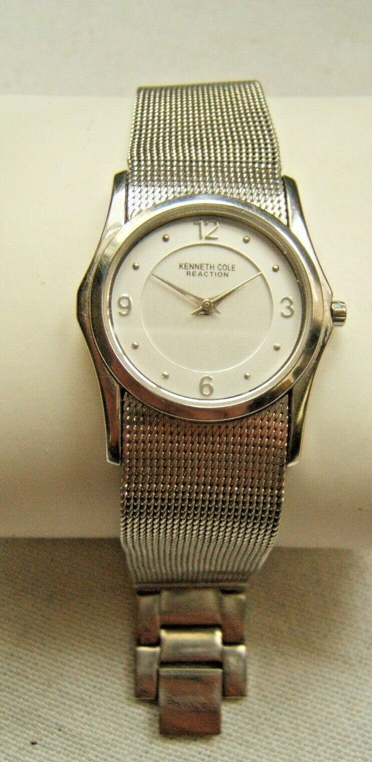 KENNETH COLE REACTION STAINLESS STEEL WOMEN’S WRIST WATCH VGC