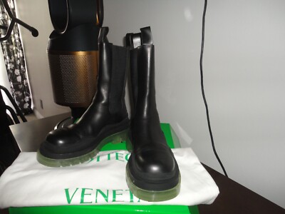 Bottega Veneta Lug Boots/9/calf skin/black/woman/chelsea