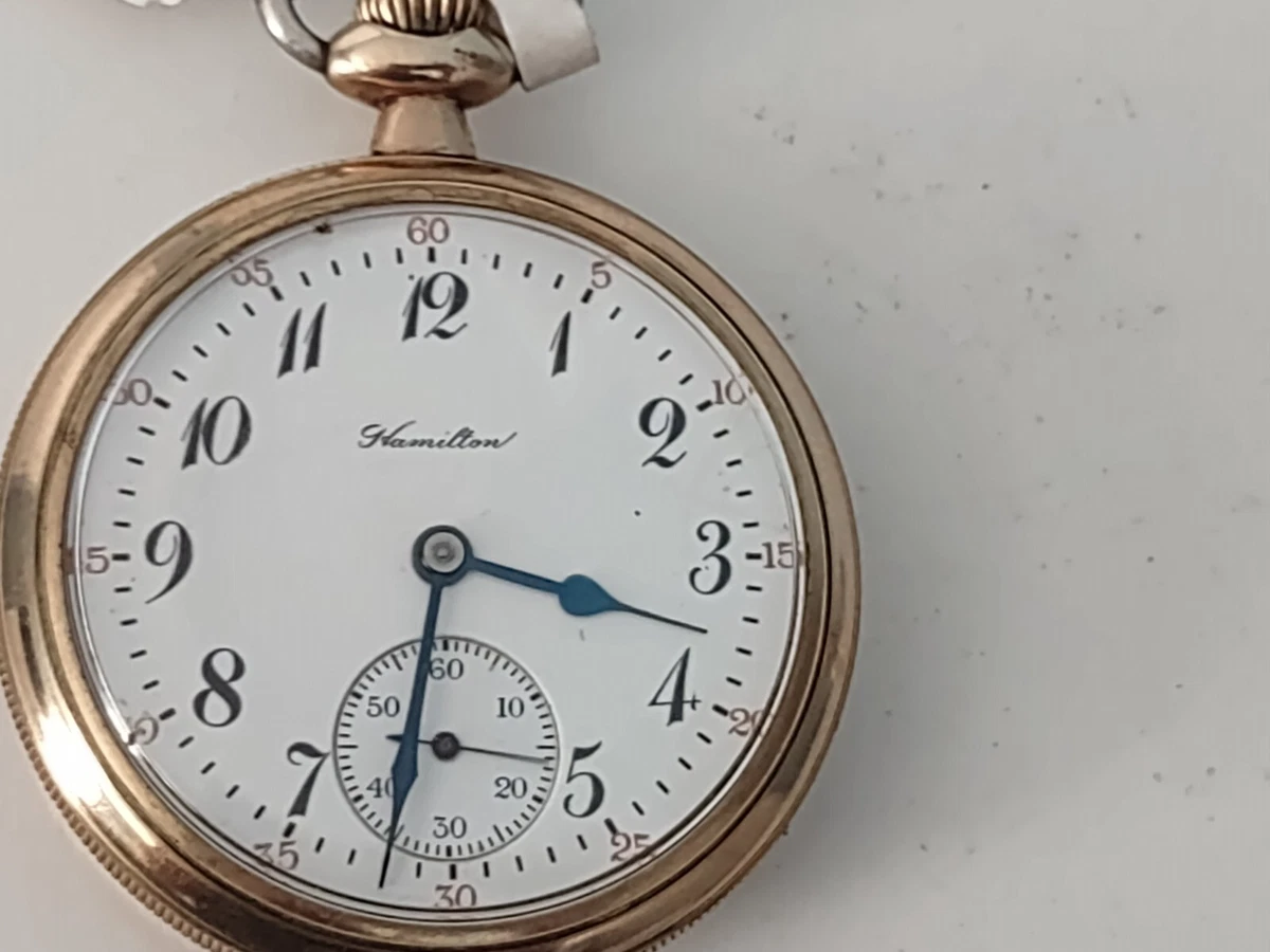 Gold hamilton pocket watch new arrivals