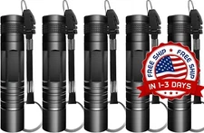 Mini linterna LED Linternas tipo bolígrafo Altos lúmenes Paquete de 5 Aluminio