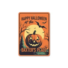 Personalized Name Happy Halloween Place Sign