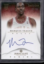 2012-13 Panini Immaculate Collection #IN-MQ Marquis Teague Inscriptions #/99