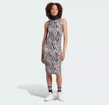 Adidas Originals Women's XS Allover Zebra Animal Print Dress