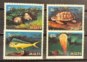 Malta, sea life S.C.#563-6 MNH Complete set of  4  as issued in  1979
