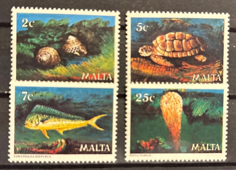 Malta, sea life S.C.#563-6 MNH Complete set of  4  as issued in  1979