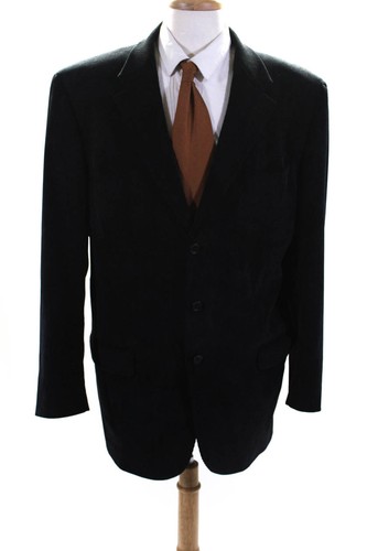 Giacca blazer uomo Sam tre bottoni dentellato bavero velluto a coste blu navy taglia 44L