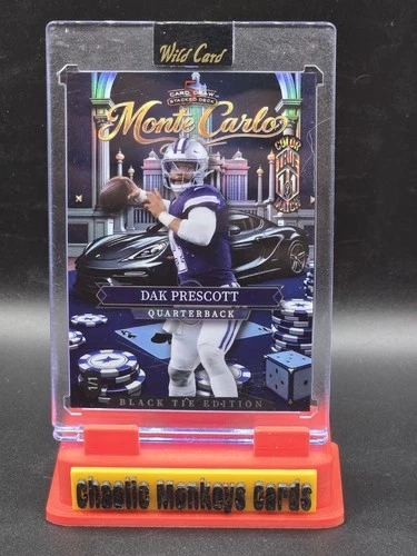2026 Wild Card Black Tie Dak Prescott Color Match True 1/1 Monte Carlo Case Hit