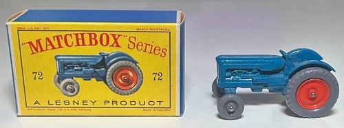 Matchbox Lesney #72 Blue Fordson Tractor with Box