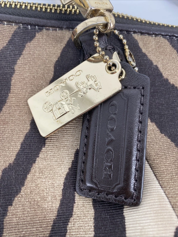 Coach Madison Zebra Print Kelsey Handbag Crossbody Bag Satchel  - Image 3 of 4