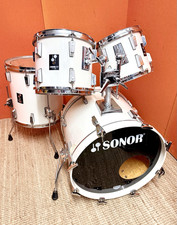 Set guscio batteria vintage Sonor Lite 20,10,12,14 CL laccato crema