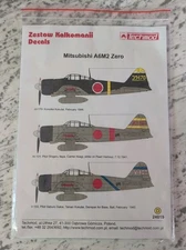 TECHMOD ZESTAW KALKONANII DECALS 1/24 SCALE MODEL MITSUBISHI A6M2 ZERO #24019 