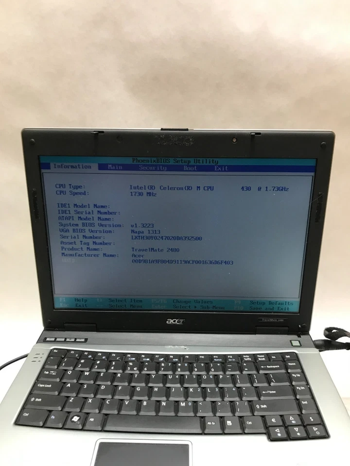 Lot of 3 Acer TravelMate 2480 Intel Celeron 1GB RAM NO HDD/OS For Parts READ -DW - Image 2 of 4