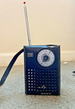 Working Vintage Sony TFM-850W Transistor Radio Leather Case   FM/AM   Japan