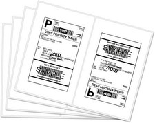 Rounded Corner Half Sheet Shipping Labels for Laser & Inkjet - 50 Pack