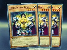 Yugioh Playset 3x Edler Ritter Borz OP22 DE016/ Common/ Near Mint/ Deutsch