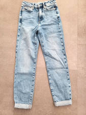 New Look 915 Girls Tori Mom Jeans Age 10 Years Blue Denim Relaxed Fit Trendy VGC