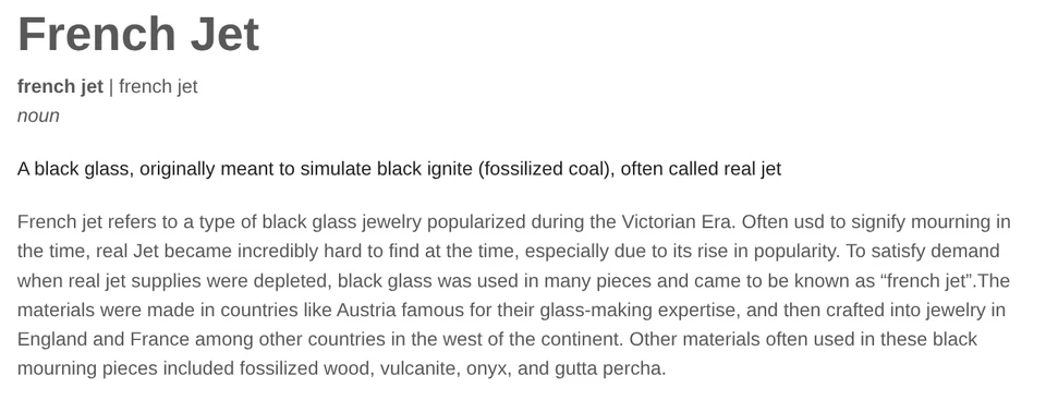 Collar de luto por chorro francés vintage negro 3 hilos vidrio facetado cuentas graduales Foto 4 de 4
