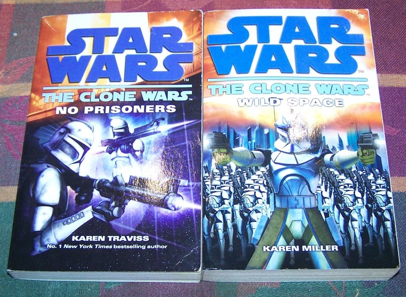 Star Wars PB Book Lot x2 The Clone Wars UK No Prisoners & Wild Space Both 1st Ed