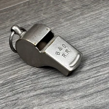 B&O RR Silver Cork Ball Whistle Baltimore Ohio Railroad