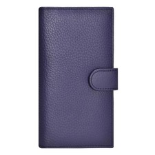 RFID Leather Checkbook Cover Wallet with Pen Holder  Card Slots for Men  Women