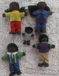 black doll family