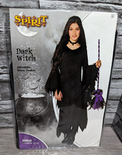 Spirit Halloween Dark Witch Child Costume Size Large 12-14 Goth Princess Girl
