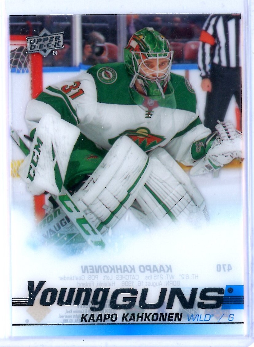 2019-20 Upper Deck Clear Cut Young Guns #470 Kaapo Kahkonen RC SHARKS