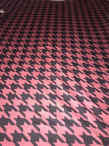 Marly Lularoe Dress Red Maroon Black Houndstooth Knee Length Unicorn Med 10-12 - Picture 3 of 6