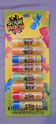 Sour Patch Kids 8 Flavored Lip Balms New ** Sealed*** Fun Gift** 