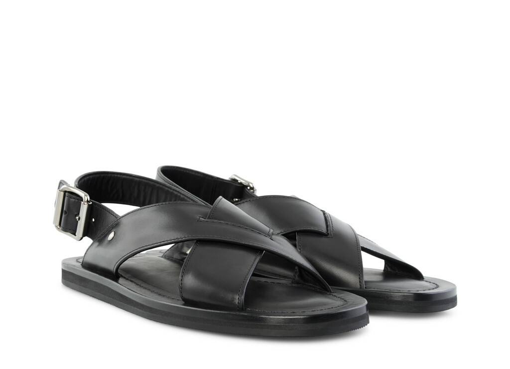 靴  SLIPPER SUEDE CROSS BLACK 1774 IV Tokio Suede Leather in Color Black | BIRKENSTOCK US