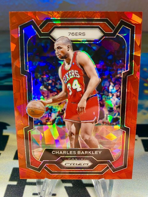 2023-24 Charles Barkley Panini Prizm Red Cracked Ice Prizm #180 76ers