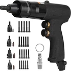 4-IN-1 Pneumatic Rivet Nut Gun Set (10-24 & 1/4 5/16 3/8)Air Nut Insert Machine