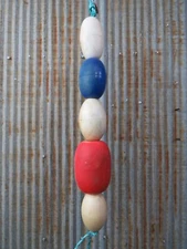 5 Old Fish Net Floats 27 Inches Long Fishing Buoys Bouys Tiki Hut Bar  -(SF368)