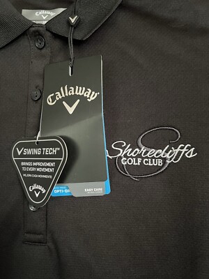 Callaway Golf SL Black Opti-Dri Polo Swing Tech Shirt Womens Short 