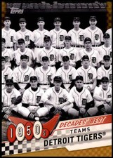 Detroit Tigers 2020 Topps Decade's Best Series 2 5x7 Gold #DB-1 /10 
