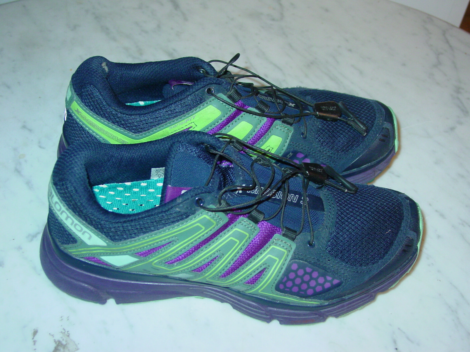 Scarpe da trail running Salomon X Mission 3 393256 blu navy Blaze 2017 da donna! Taglia 8 5