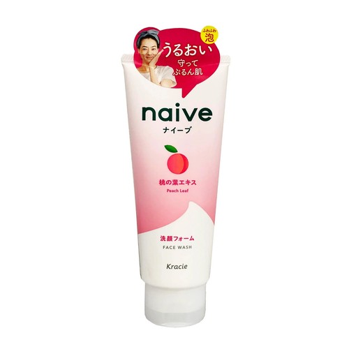Kracie Naive Facial Cleansing Makeup Remove Face Wash Foam (Peach Leaf) 130g eBay