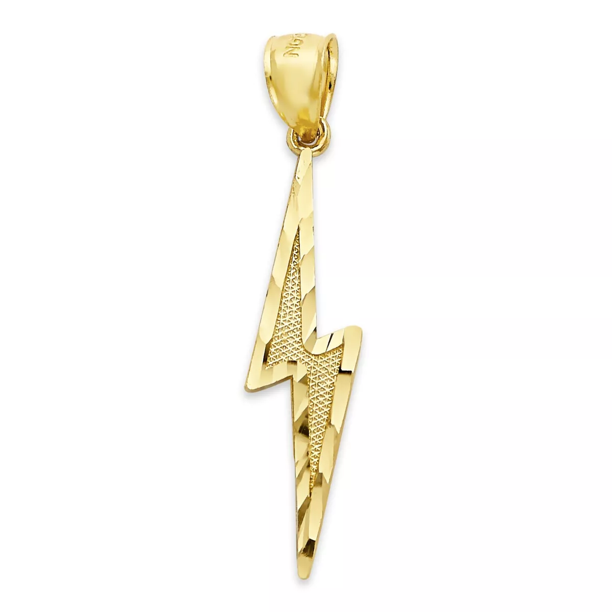 14k gold lightning bolt pendant deals