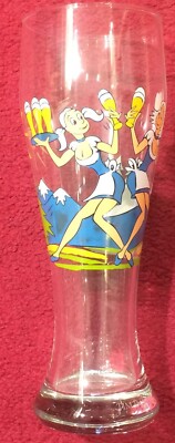 Bierglas von RITZENHOFF mit Karikaturen von Tim Davies mit Broschüre