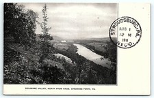 Postal PA Dingmans Ferry 1911 vista del valle de Delaware norte desde la perilla R42