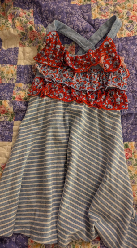 Girls' Size 3T Red, White & Blue Tank Style Dress by Jona Michelle Patriotic
