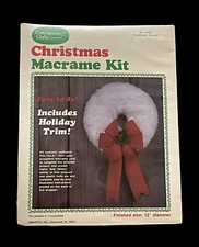 Vintage Christmas Macrame Kit - Sealed And Complete 8109 Traditional Wreath