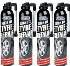 4 x 300 ML QUICK FIX CAR EMERGENCY FLAT TYRE INFLATE PUNCTURE REPAIR KIT.
