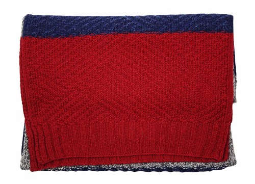Soft Touch Striped Long Waffle Textured Knit Scarf - Picture 3 of 7