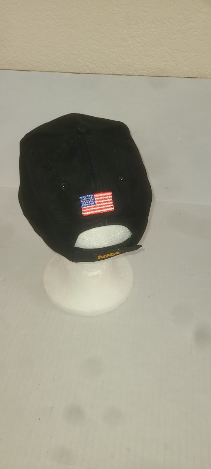 NRA Hat Cap Adjustable Strapback w Flag Black - image 4