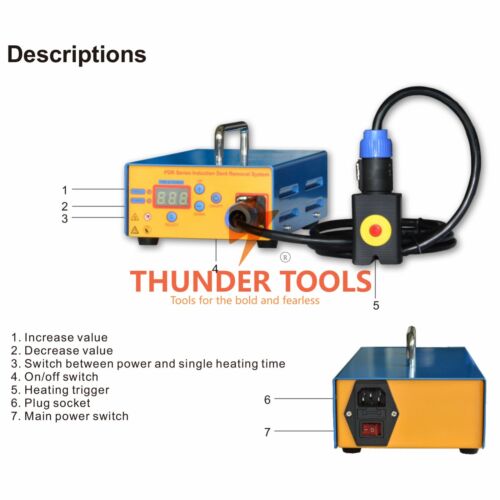 1380W Pro PDR Induction Heater Machine Hot Box Car Paintless Dent Repair Tools - Bild 7 von 11