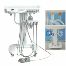 4Loch Portable Dental Mobile Self Delivery Cart Unit Einheit Tragbarer Rollwagen