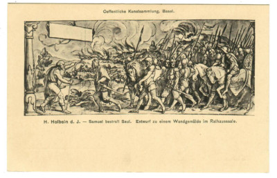 Künstler AK Hans Holbein d. J., Samuel bestraft Saul, Ditisheim Basel, 30460