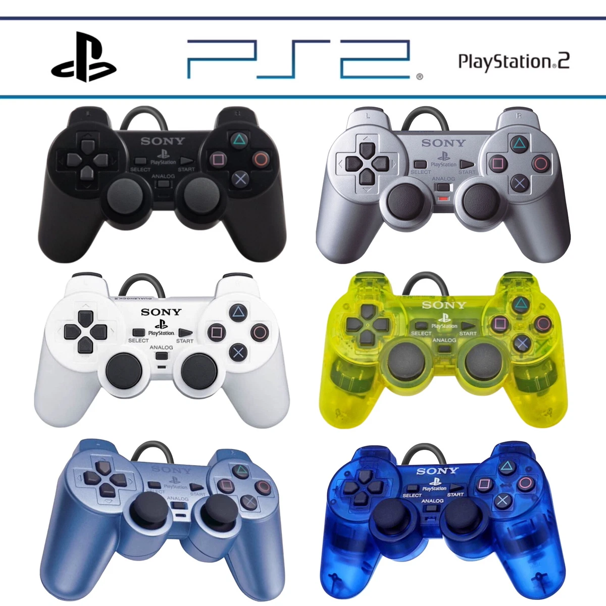 PS2 / PlayStation 2 ORIGINAL Controller GamePad 🎮✓ versch. Farben Auswahl