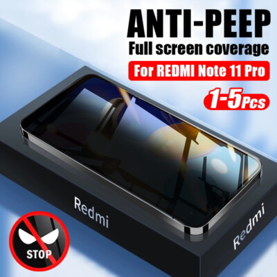 Displayschutzfolie Für Xiaomi Redmi Note 11 12 Pro 11T Anti-Spy Gehärtetes Glas